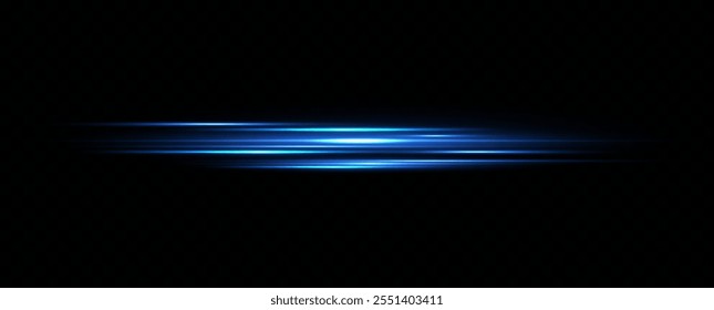 
Luz azul y rayas de movimiento rápido sobre un fondo negro.