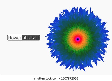 blue light floral abstract vector display
