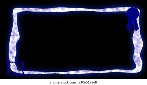 Blauer Lichtrahmen für Bilder