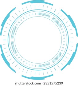Círculo tecnológico futurista de luz azul