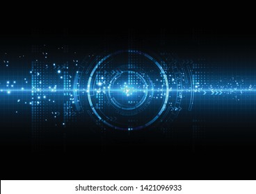 Blue Light Futuristic Technology Background