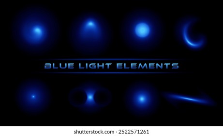 Blue Light Glow Elements Collection
