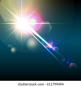 Blue light glowing