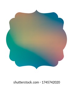Blauer und leichter Gradientenrahmen Design, Label Tag Produktdekoration Verkauf Kartenemblem Einladung und Premium Thema Vector Illustration