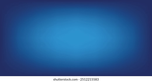 Blue light gradient wall background and floor, Effect cool tone wallpaper, Diffused beam of light.