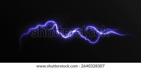 Blue light lightning with wave-like glow and energetic sparks on a dark background. Suitable for special effects, fantasy, game interfaces and dynamic visualizations.