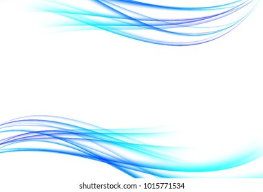 Fondo abstracto de la plantilla de curvado de la curva de la luz azul