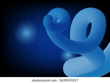 Blue light line curve technology background. Abstract technology background. Vector illustration.