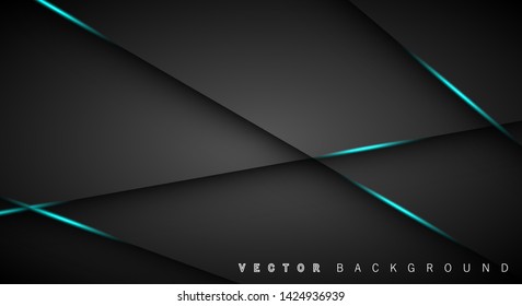 Blue light line shadow dark grey luxury background
