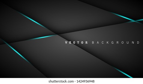 Blue light line shadow dark grey luxury background
