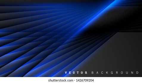 Blue light line shadow dark grey luxury background
