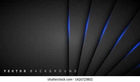Blue light line shadow dark grey luxury background
