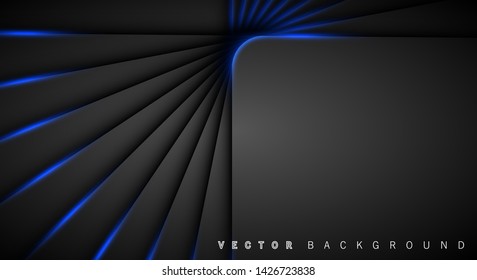 Blue light line shadow dark grey luxury background
