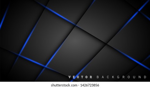 Blue light line shadow dark grey luxury background
