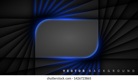 Blue light line shadow dark grey luxury background
