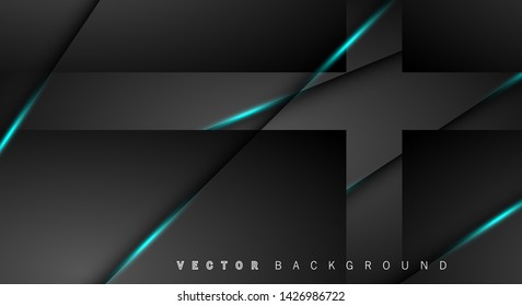 Blue light line shadow dark grey luxury background

