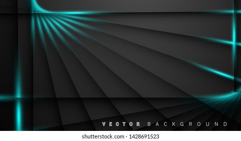 Blue light line shadow dark grey luxury background
