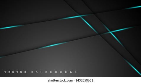 Blue light line shadow dark grey luxury background
