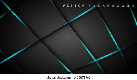 Blue light line shadow dark grey luxury background
