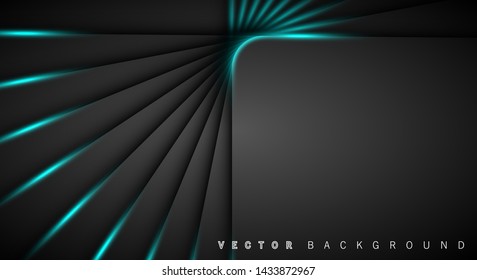 Blue light line shadow dark grey luxury background
