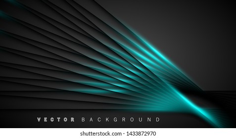 Blue light line shadow dark grey luxury background
