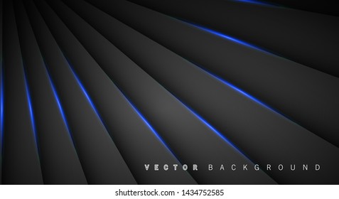 Blue light line shadow dark grey luxury background
