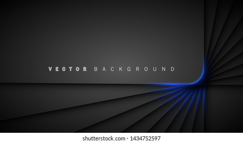 Blue light line shadow dark grey luxury background
