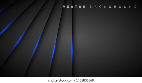 Blue light line shadow dark grey luxury background
