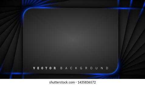 Blue light line shadow dark grey luxury background
