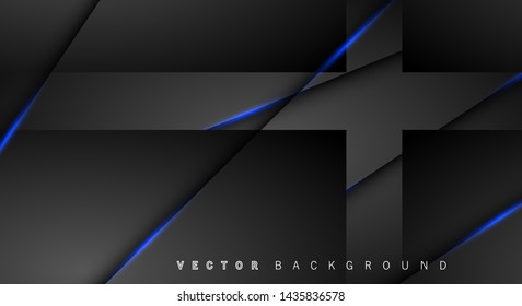 Blue light line shadow dark grey luxury background
