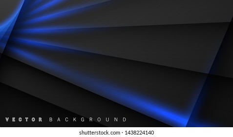 Blue light line shadow dark grey luxury background
