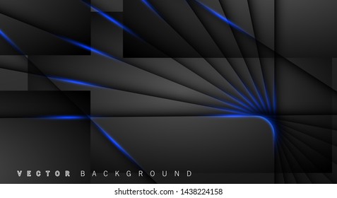 Blue light line shadow dark grey luxury background
