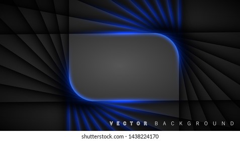 Blue light line shadow dark grey luxury background
