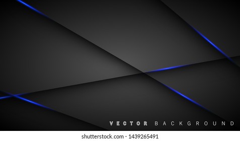 Blue light line shadow dark grey luxury background
