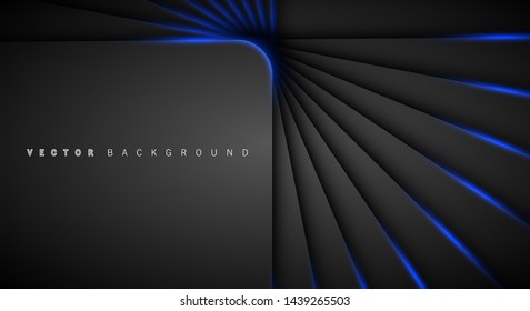 Blue light line shadow dark grey luxury background

