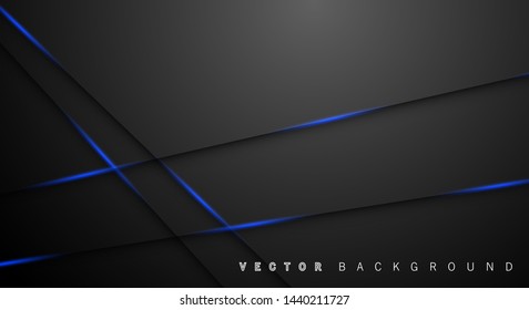Blue light line shadow dark grey luxury background
