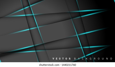 Blue light line shadow dark grey luxury background

