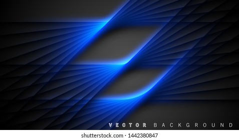 Blue light line shadow dark grey luxury background
