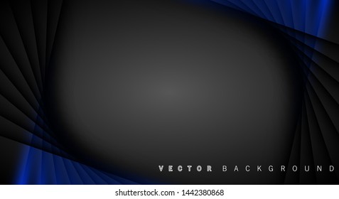 Blue light line shadow dark grey luxury background
