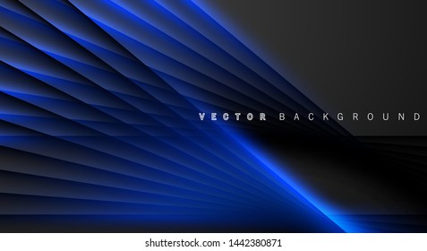 Blue light line shadow dark grey luxury background
