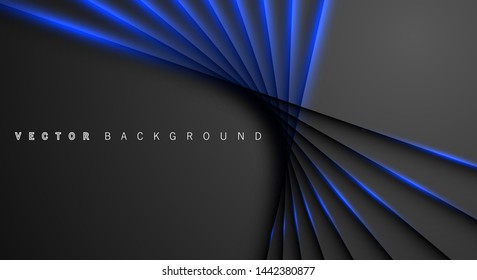 Blue light line shadow dark grey luxury background
