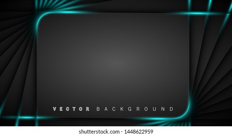 Blue light line shadow dark grey luxury background
