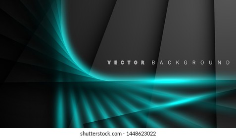 Blue light line shadow dark grey luxury background
