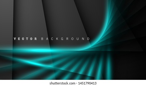 Blue light line shadow dark grey luxury background
