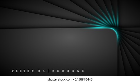 Blue light line shadow dark grey luxury background
