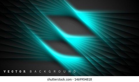 Blue light line shadow dark grey luxury background
