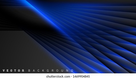Blue light line shadow dark grey luxury background
