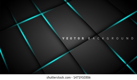 Blue light line shadow dark grey luxury background
