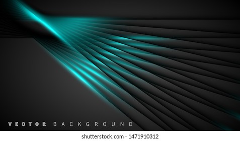 Blue light line shadow dark grey luxury background
