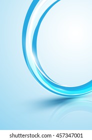 Blue light lines curve Abstract Background. Space for your text